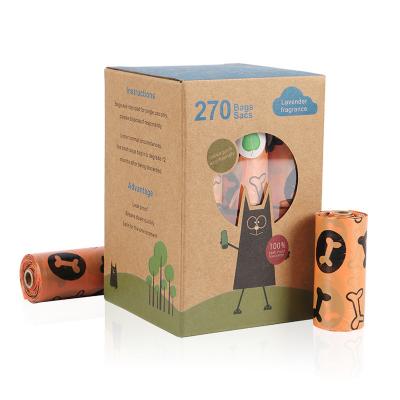China Leak Proof Eco Friendly Poop Bags For Dogs Biodegradable Scented Poop Bags 18 Rolls In A Box for sale