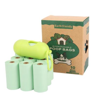 China 100% Compostable Plastic Free Biodegradable Dog Poop Bags With Dispenser for sale