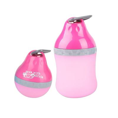 China Detachable Outdoor Silicone Dog Water Bottle And Bowl 400 Ml Pet Drinking Bottle for sale