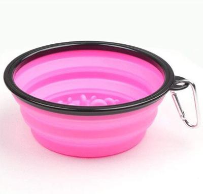 China Interactive Slow Feeder Safety Foldable Dog Collapsible Bowl 13*9*5.5cm for sale