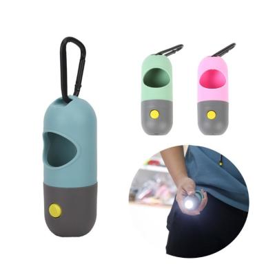 China Multipurpose Carrier Garbage Clean BSCI Dog Poop Bags And Dispenser With LED Lights for sale