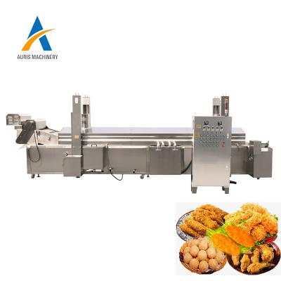 China Máquina de alta calidad de la sartén SUS304 para la pequeña patata curruscante comercial Chips Onion Meat Continuous Production y la línea el freír en venta
