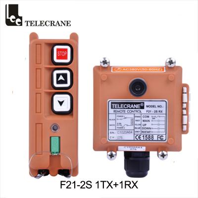 China Telecrane F21-2S Telecrane control remoto para elevación eléctrica 2 teclas paso único en venta
