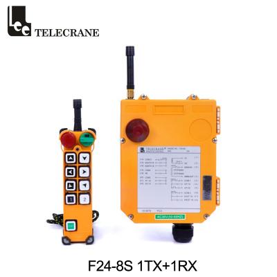 China F24-8S Telecrane Controle remoto de velocidade única 8 teclas Controle remoto de guindaste sem fio à venda