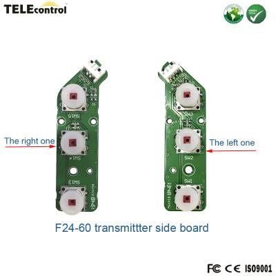 China Controlador de joystick inalámbrico Control remoto Partes de repuesto Transmisor PCB lateral Botones de velocidad única en venta