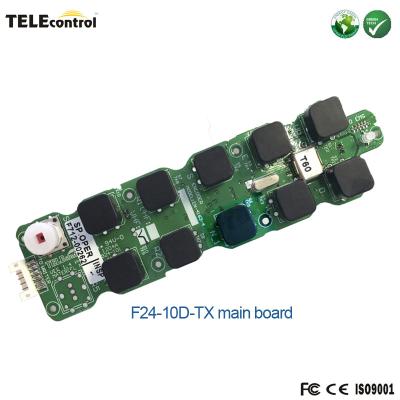 China Telecontrol F24-10D sistema de control remoto industrial placa principal del emisor con 10 botones de doble velocidad en venta