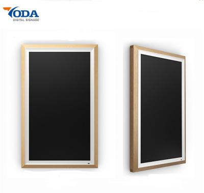 China White Oak Smart Digital Photo Frame Wooden 400cd/m2 Brightness With Android Wifi for sale