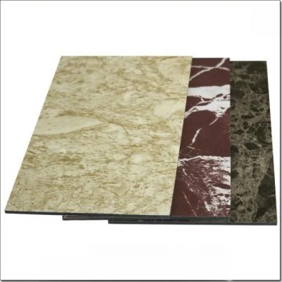 China UV And Impact Resistant Marble Aluminum Composite Panel Coated With PE PVDF for sale