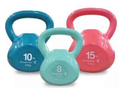 China PVC Weight Lifting Dumbbell Sand Filled Kettlebell Adjustable Dumbbell Barbell Sets for sale