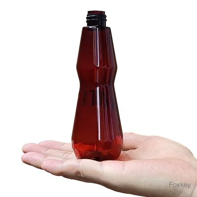China Printed Cone Shape Bottle Slim Waist S Shape 3oz 100ml Conical Plastic Bottle for sale