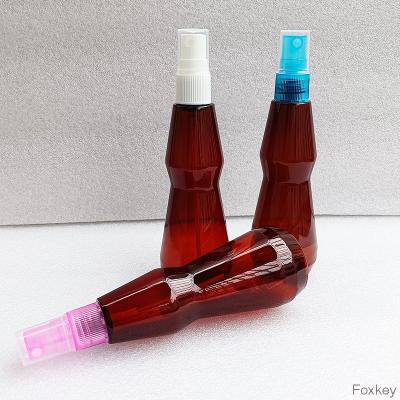 China Botella de plástico cónica con spray de niebla mini 100 ml 3OZ Forma S cintura delgada en venta