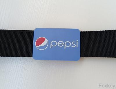 China Ad Plastic Buckle Custom Made Belts Gift Logo Full Color Print Nylon Webbing Belt for sale