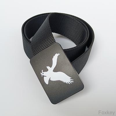 China Cinturão de cintura de nylon ajustável tático com fivela de plástico POM fácil de imprimir qualquer foto de logotipo à venda