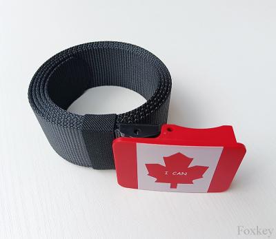 China POM de plástico cinturão ajustável para homens para Natal presente de férias Impressão própria à venda