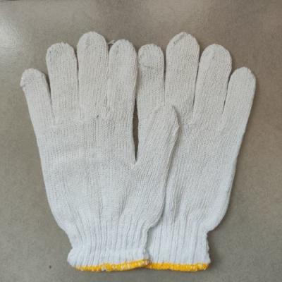 China 700g White Cotton Gloves Labour Protection Appliance Anti Slip for sale