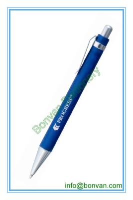 China metal clip plastic ball pen,printed pen with metal clip for sale