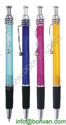 China plastic ball pen,click mechanism advertising ball pen,spring style clip plastic pen for sale