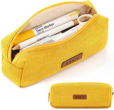 China OEM Small Zipper Pencil Cases Student Blank Canvas Pencil Case for sale