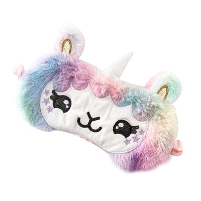 China Soft Plush Cute Animal Sleeping Mask Blindfold Cute Rabbit Panda Eye Cover for sale