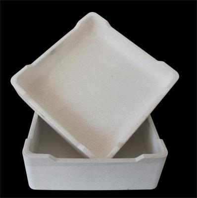 China 1700C High Temperature Kiln Furniture Corundum Mullite Saggar For Industrial Alumina Ceramics for sale