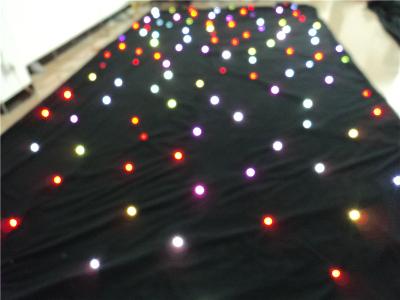 China 3m * 4m Twinkling RGB Tri LED Star Cloth Curtain For Wedding / Party / Live Show for sale