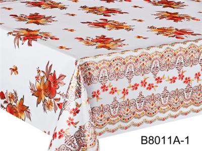 China Colorful Polyester Table Cloths 137cm 450GSM Eco Friendly Disposable Tablecloths 30m Roll for sale