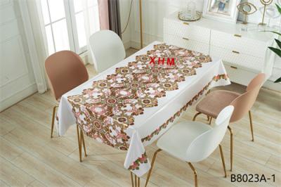 China 1.37m Width Polyester Table Cloths Dam Proof Custom PVC Table Cover 0.30mm Thickness for sale