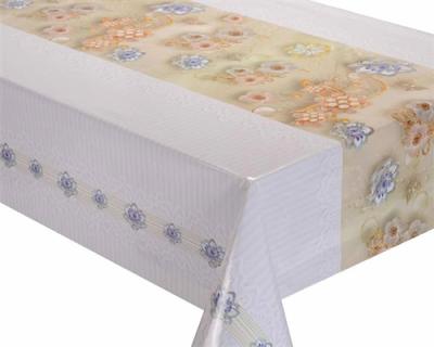China 270GSM Heavy Duty Clear Vinyl Tablecloth Wipe Clean 0.45mm Thickness 1.37m Width for sale