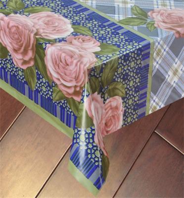 China Dining Custom Plastic Table Covers Cloth 100GSM Oilproof Printed 0.15mm 20m Length for sale