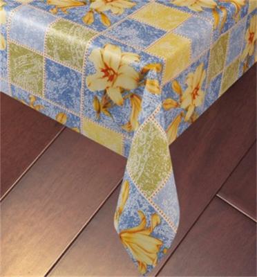 China Waterproof Colorful Table Cover 0.12mm Modern Wipeable Tablecloth 90m Roll 140cm Width for sale