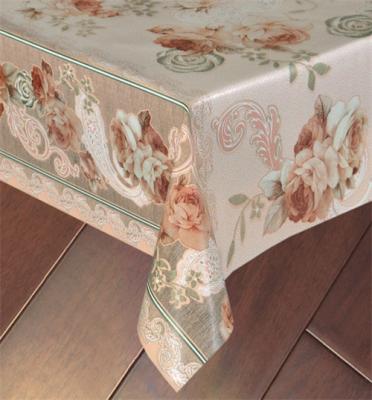 China Double Face Floral Printed Table Cloth Dustproof 200GSM 0.06mm Thick 1.37m Width for sale