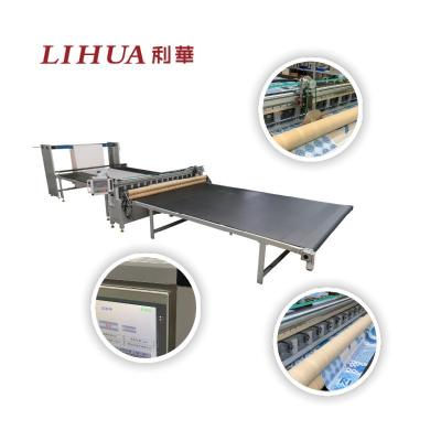 China Lihua Mesin pemotong kain computer controlled cutting machine industrial textile horizontal cutting tension type equipment for sale