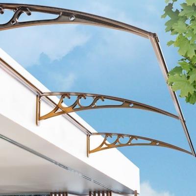 China Plastic Bracket Clear Solid Polycarbonate Window Awning Anti-UV Protection for sale