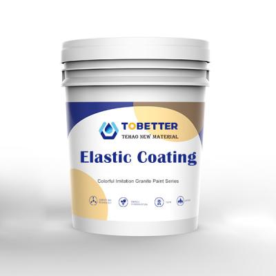 China Functional Rubber Elastic Coatings Pure Elastomeric Flexible Paint Elastic Base Coat for sale