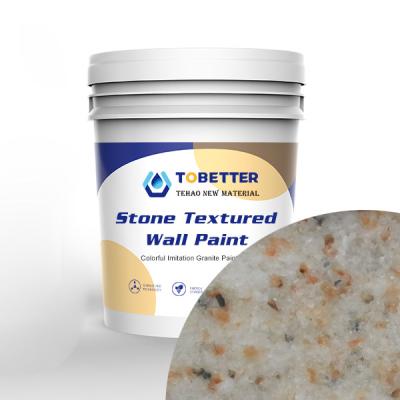 China Heat Resistant Natural Real Stone Paint Outdoor Stone Effect Paint Texture Nippon Replace for sale