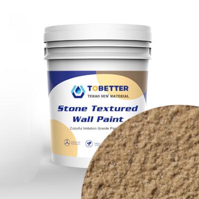 China Efecto de piedra marrón pintura texturizada Nippon reemplazar la laca natural textura resina acrílica en venta