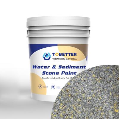 China Natural Imitation Stone Paint Concrete Wall Paint Outdoor Texture Nippon Replace Water And Sediment for sale