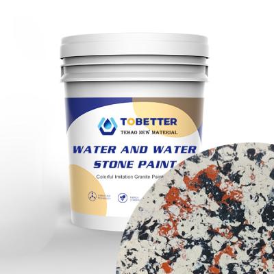 China Outside Waterproof Exterior Wall Paint Colorful Stone Texture Weatherproof Wall Coatings for sale