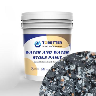 China Stone Wall Paint Outdoor Waterproof Paint Water In Water Colorful Liquid Decoration for sale