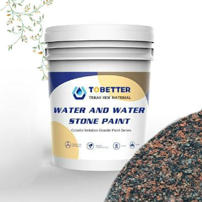 China Pulverwandbeschichtung Farbe Granit Steinbeschichtung Farbe Wand Außen Wasser übertragen zu verkaufen