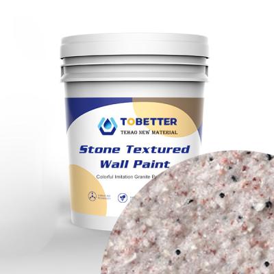 China Thermal Insulation Natural Real Stone Paint Texture Exterior Wall Tiles Effect Paint for sale