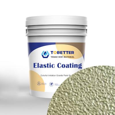 China Light Green Elastic Exterior Paint Mold Resistance Elastic Wall Paint 3 Trees Replace for sale