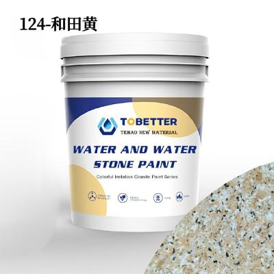 China Imitación falsa 124 pintura de piedra pintura impermeable para paredes exteriores similar a Dulux revestimientos de paredes exteriores en venta
