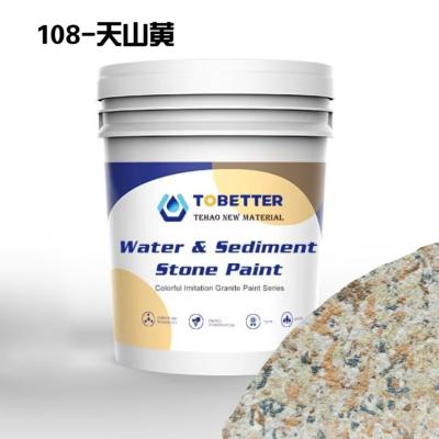 Cina 108 Textura esterna Imitazione naturale Vernice in pietra Acqua e sabbia Vernice da parete in cemento in vendita