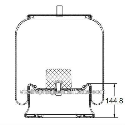 中国 販売のためのHendricksonのトレーラーS20901 （Intraux 250）のエアー バッグの部品の耐火石材W01-358-8091のシャーシの空気懸濁液袋 販売のため
