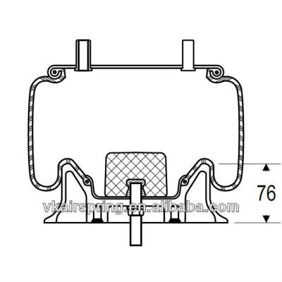 Chine Pièce de ressort de suspension d'air de l'air Spring/1R12-095 du caoutchouc naturel S2064/S11650/T-6-062 pour le piston W01-358-9039 en aluminium d'OEM à vendre