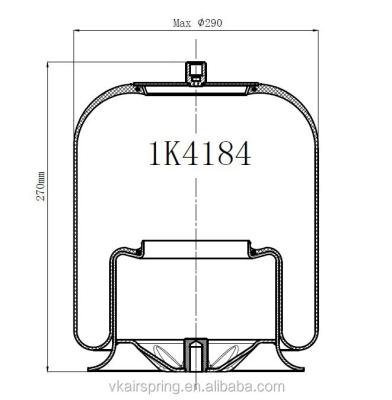 Chine Sac américain de suspension d'air de camion de qualité pour Peterbilt 03-02038 (air-Trac)/ressort pneumatique de Firestone W01-358-9069 à vendre
