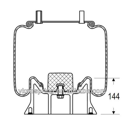 중국 GOODYEAR 1R12-092 에어 스프링 FIRESTONE W01 358 9082 고무 에어 브레이크 서스펜션 시스템/DAYTON 352-9082 판매용