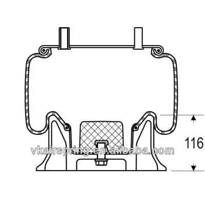 Chine 05.429.43.41.0 ressorts pneumatiques de BPW 36K pour des camions Contitech 4881NP02 4881NP30 à vendre