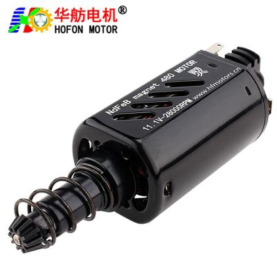 China Hofon HF480WHM-7519G Long shaft High Speed 11.1V 28000RPM DC Carbon brush Motor for AEG Gel Blaster Toy Gun for sale